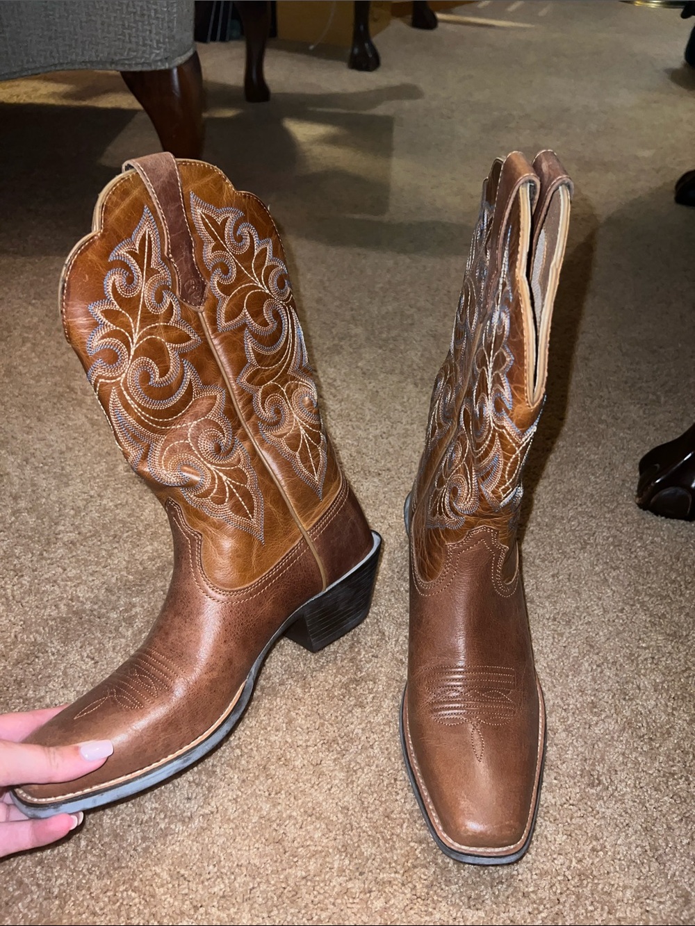 Ariat Round Up Square Toe Boots